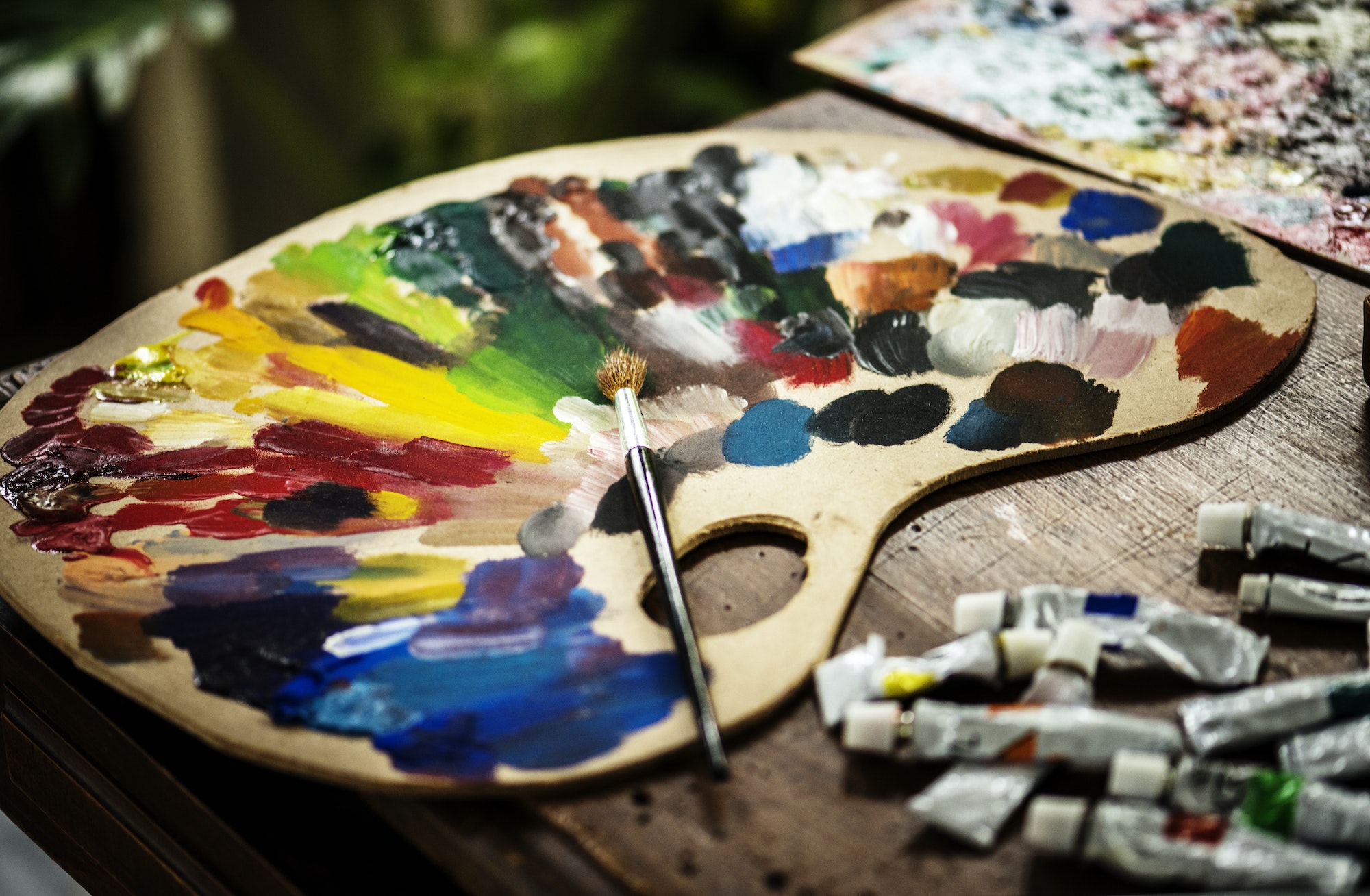 Artist color wooden palette